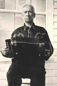 Bruce Scultz' tintype of Gerard Dole playing accordion